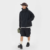 Unisex Jacket Hooded Sports Jacket Loose Outdoor Shell Jacket Mechanical Style Coat